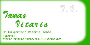 tamas vitaris business card
