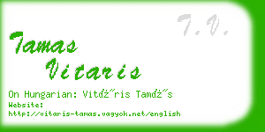 tamas vitaris business card